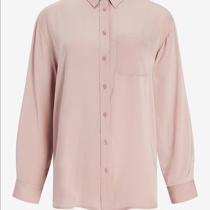 Express Satin Boyfriend Shirt